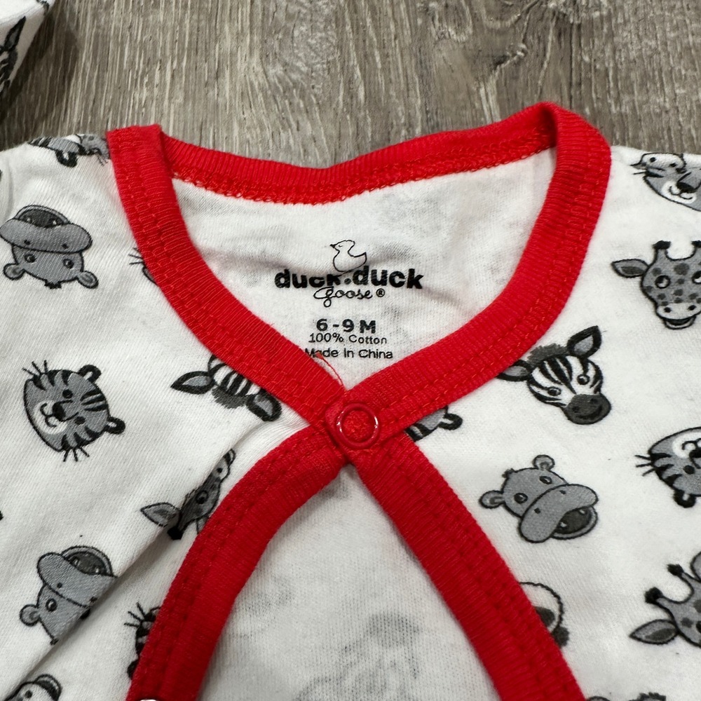 Carter's Cloud Island Duck Duck Goose Baby Footed Sleepers Animal Lot 4pc 6-9M‎ - Picture 6 of 11
